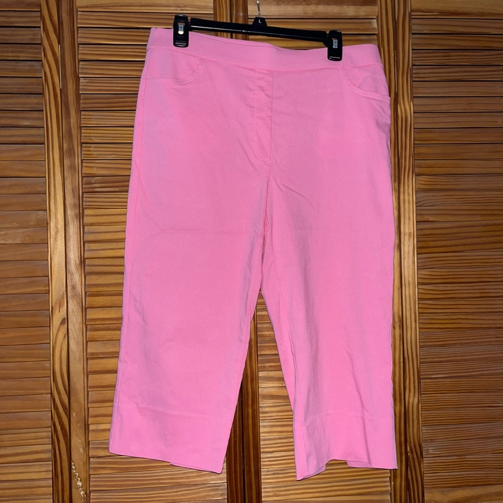 Alfred Dunner Pink Pull On Size 10 Capris